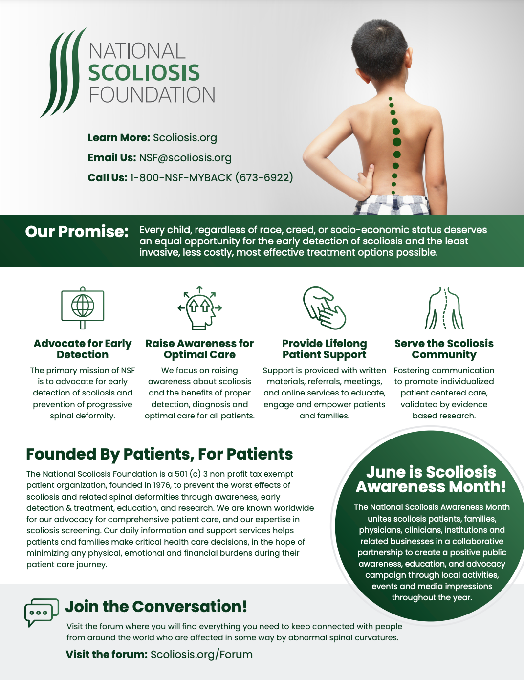 Answering Questions on Scoliosis: a Talk with the National Scoliosis